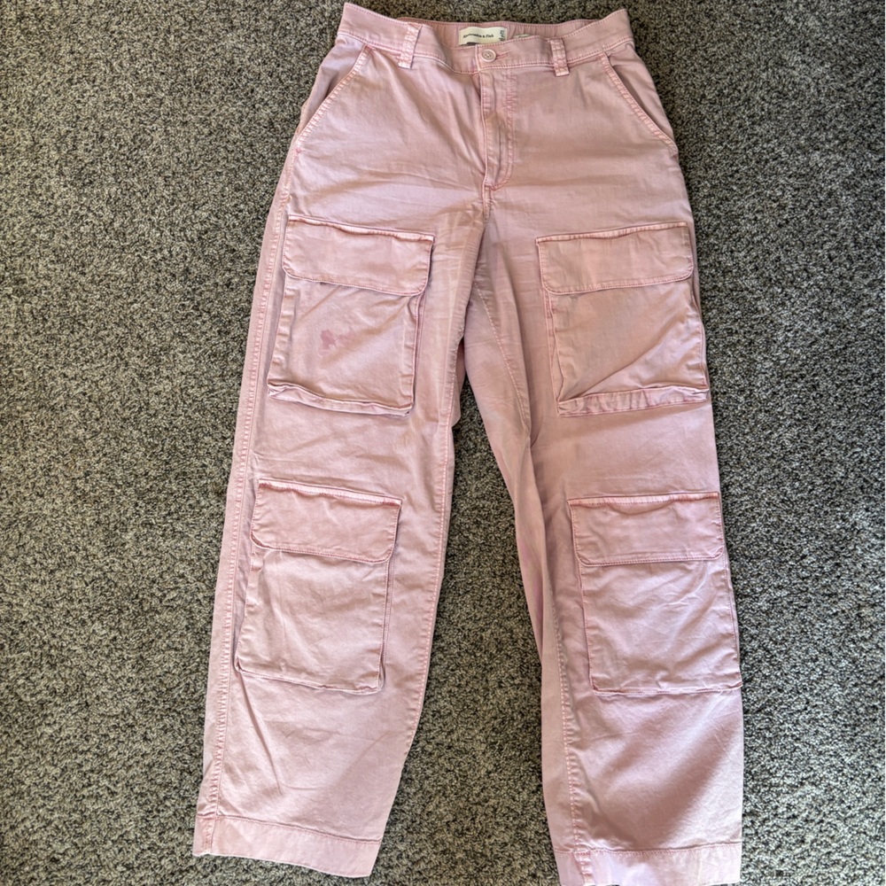 Abercrombie & Fitch Light Pink Cargo Pants
